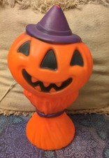 Vintage Halloween RARE Markings Witch Pumpkin Empire Blow Mold