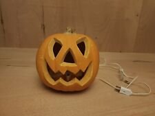 VINTAGE Light Up Halloween Foam Blow Mold Lifelike Pumpkin Jack O Lantern