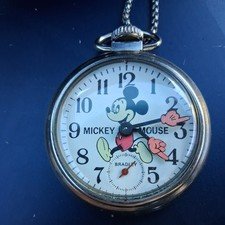 Vintage MICKEY MOUSE Bradley Pocket Watch -- Model 6938