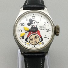 Vintage Pedre Mickey Mouse Watch Disney Store Box Extra Strap New Battery