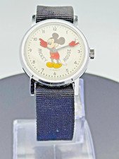 Vintage Walt Disney Production Mickey Wind UP Watch Swiss Made 17 Jewels Working
