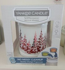 Yankee Candle Christmas Red Trees Winter Scenterpiece New In Box LED Auto NEW