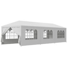 10' x 30' Gazebo Wedding Tent Canopy W/ 8 Sidewalls Outdoor Party Event White