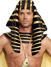 Adult Pharaoh Headpiece, Egyptian Halloween Costume Accessory for Men