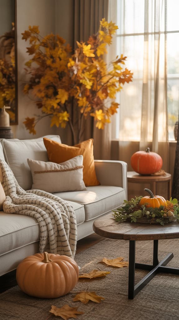 autumn greenery enhances space