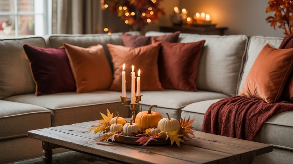 autumn inspired living room decor