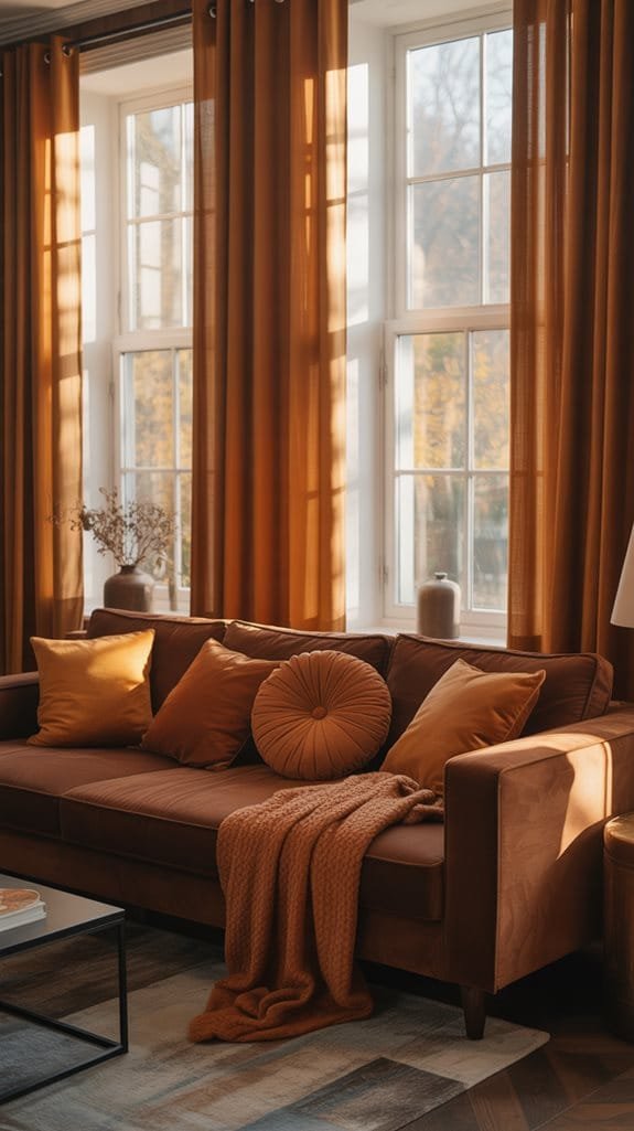 autumn inspired window treatments