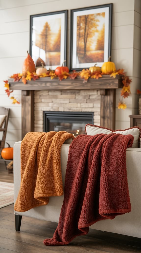 autumn themed wall transformation