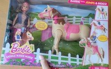 Barbie Saddle 'N Ride Horse Doll Jumps & Rides Discontinued 2014 Toys Girls NEW