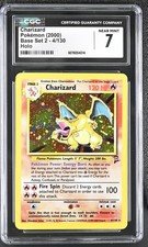CGC 7 Charizard 2000 Base Set 2 4/130 Holo Pokemon Card