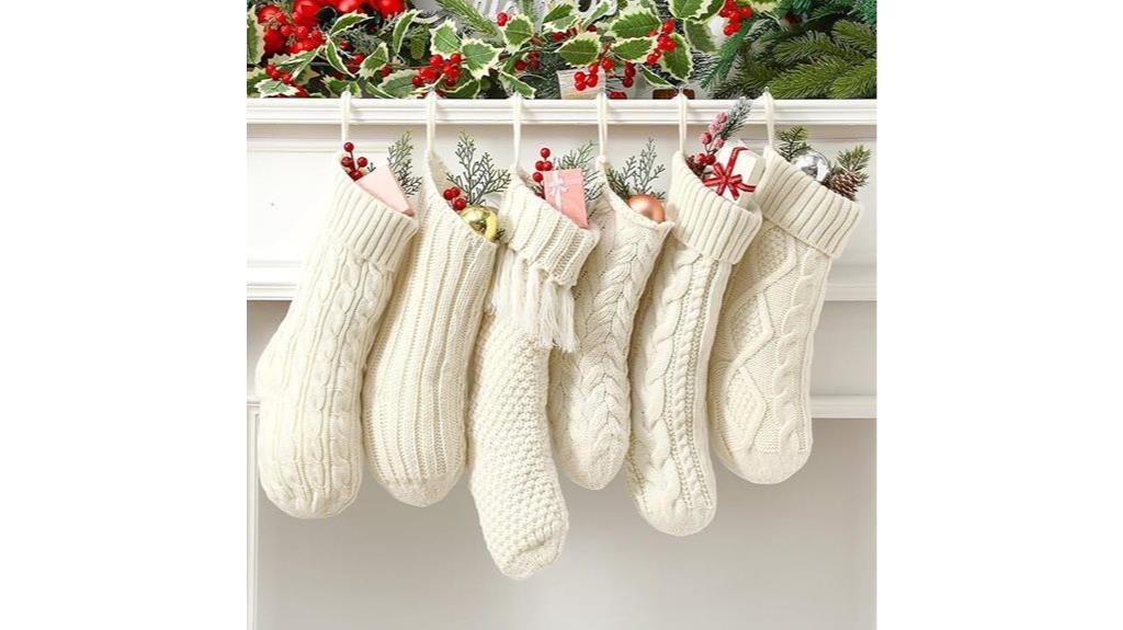christmas cable knit stockings