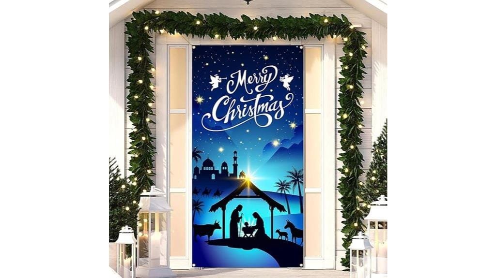 christmas nativity door decor