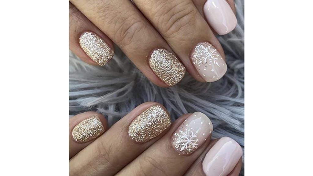 christmas snowflake press ons