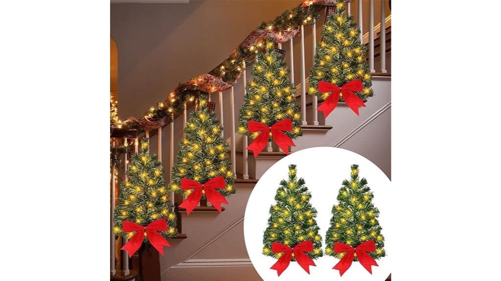 christmas staircase decor swags