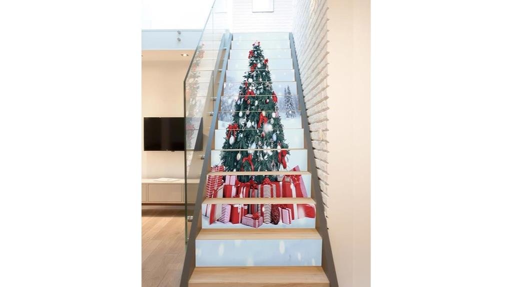 christmas tree stair decals