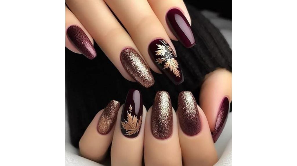 coffin nails with glitter