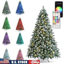 Color Changing Christmas Tree W/ 300 LEDs Remote Control Music Light Show New