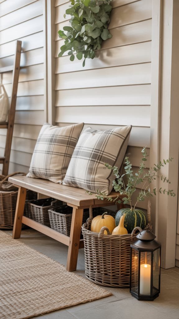 curated seasonal entryway decor