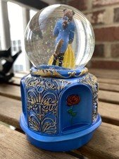 Disney Beauty and the Beast Snow globe Dancing Small 5” EUC RARE Collectible