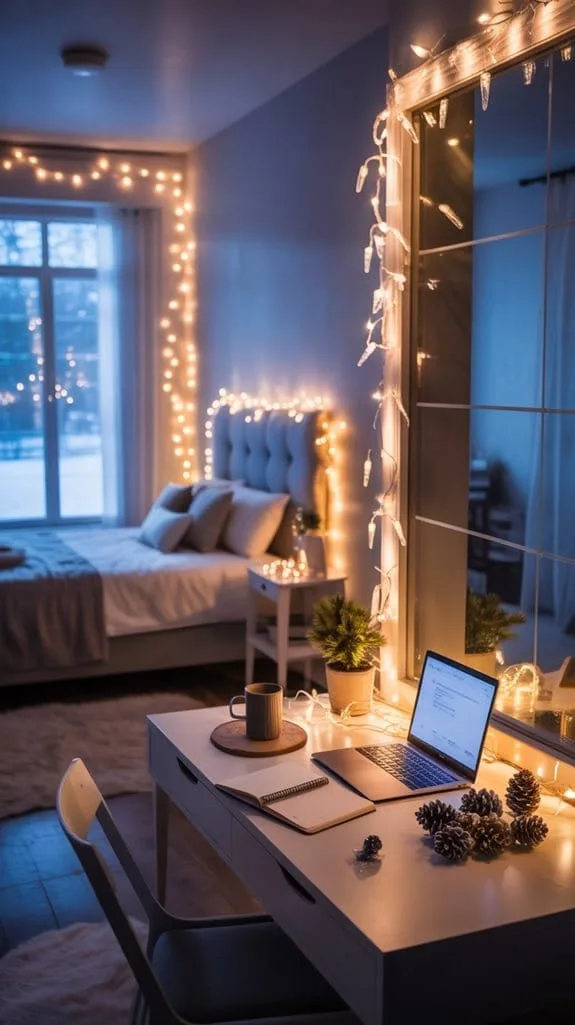 dramatic icicle light placement