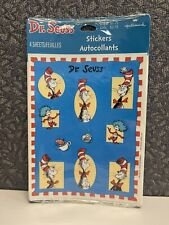 Dr. Seuss Hallmark Stickers 4 Sheets Sealed Vintage Cat In The Hat