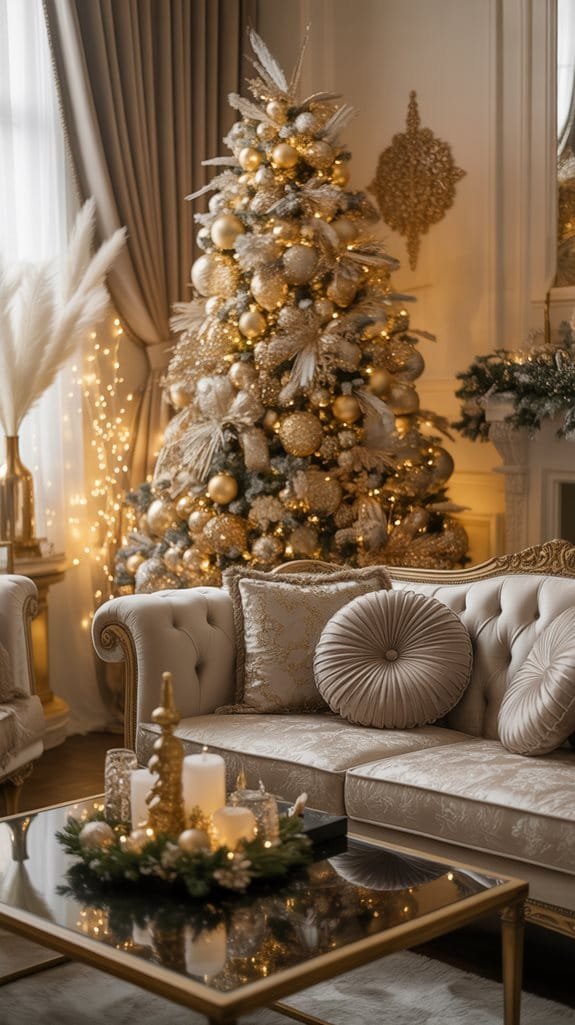 elegant metallic holiday decor