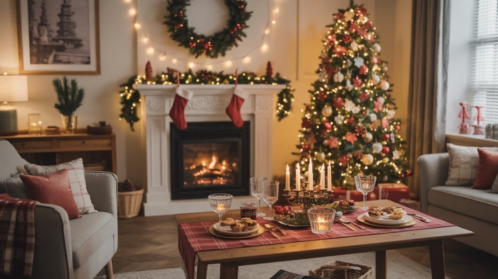 enjoying christmas festivities together