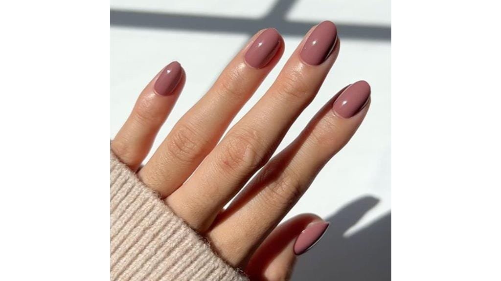 fall mauve press on nails