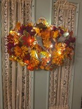 Fall Autumn Large Pumpkin Decor Door Porch Festive Colorful NEW Handmade Lights