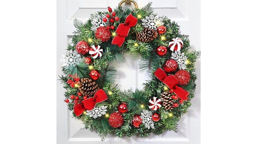 festive door decoration wreath