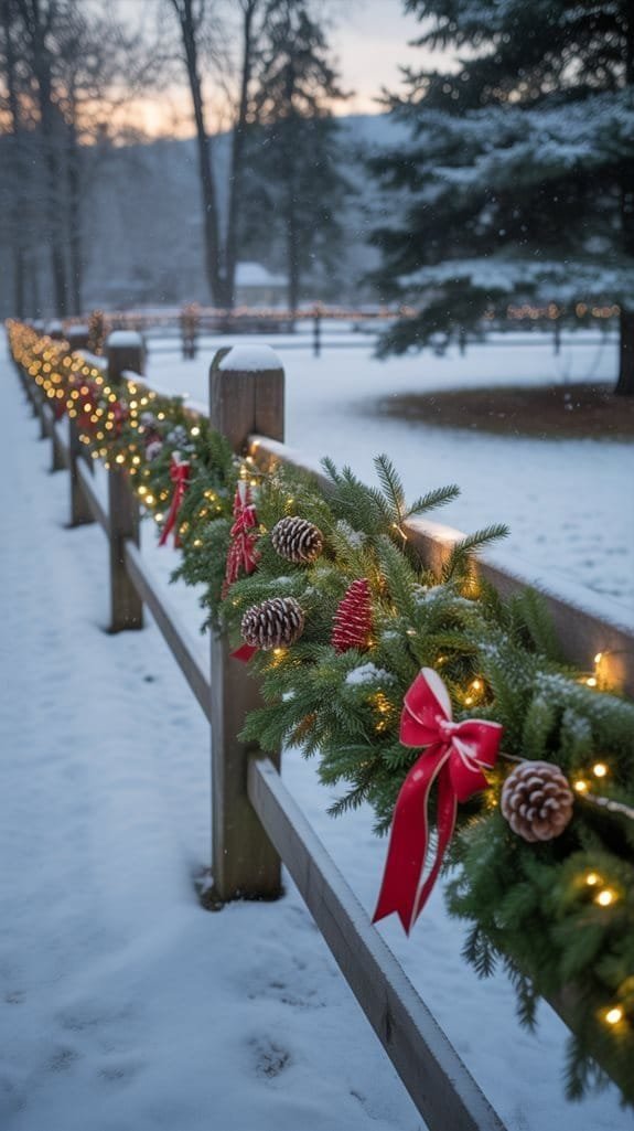festive fence garland design