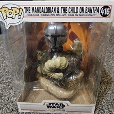 Funko Pop! Deluxe: Star Wars - The Mandalorian & The Child on Bantha #416