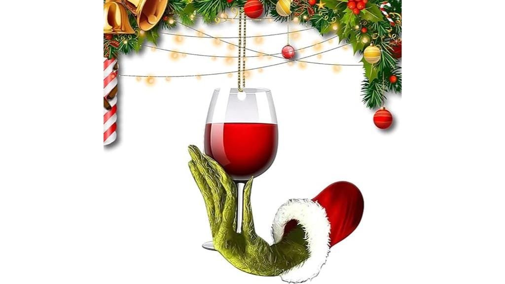 funny wine cup ornament