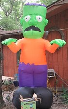 Gemmy 12 Ft Big Head Monster Halloween Airblown Inflatable w/ Box Frankenstein