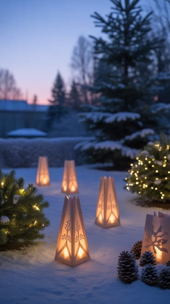 glowing luminary bag lighting