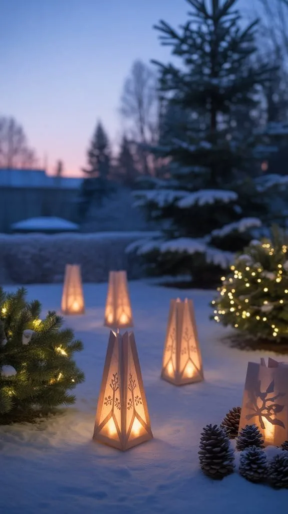 glowing luminary bag lighting