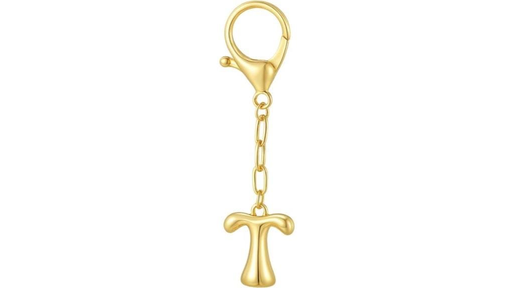 gold keychain charm accessory