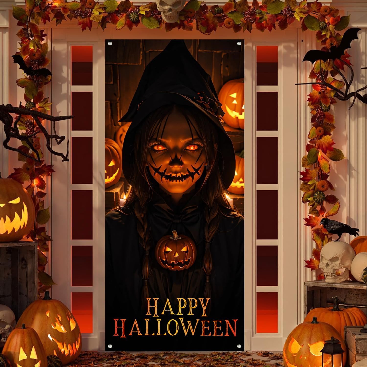 Halloween Witch Door Cover Decoration