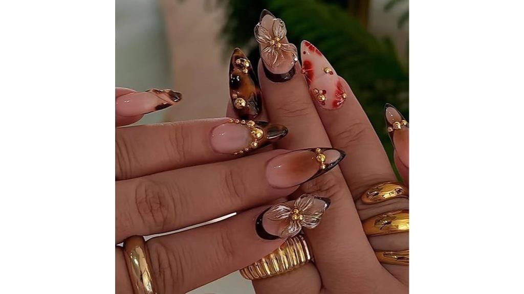 handmade 3d flower nails