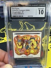 HUGE Pop 1 No Higher Gem Mint 10 Charizard Fire Type Pokemon Compact Sticker