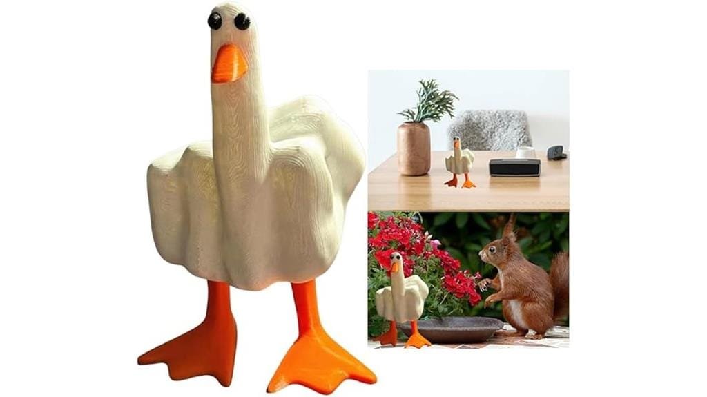 humorous duck figurine statue