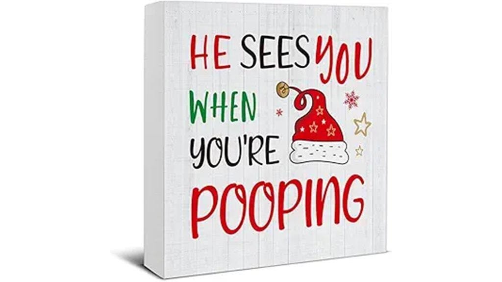 humorous holiday bathroom decor