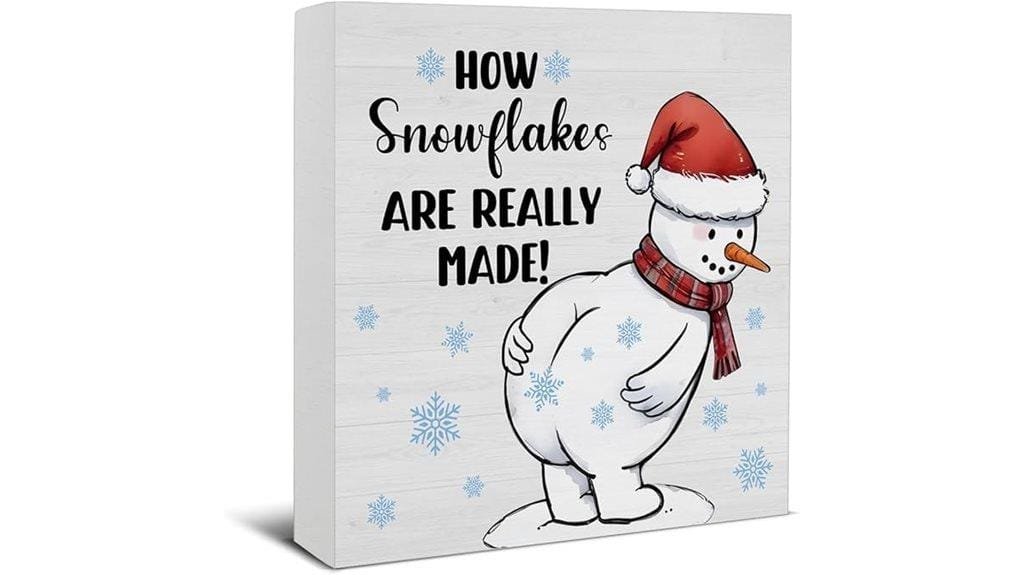 humorous snowman holiday sign