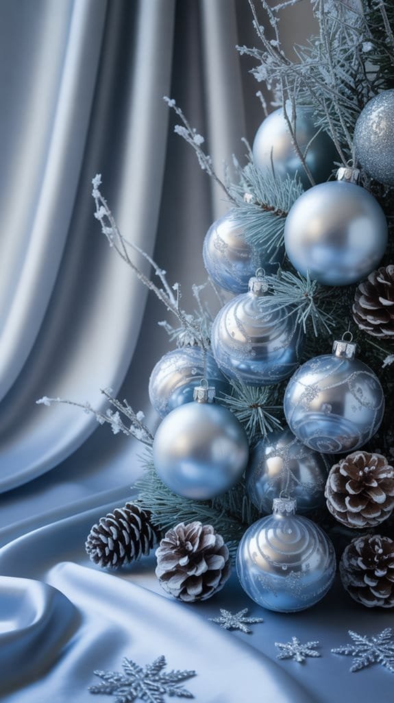 icy blues and silver