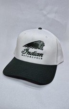 Indian Motorcycle Company Snapback Hat Cap Biker Moto Green Embroidered Logo NEW
