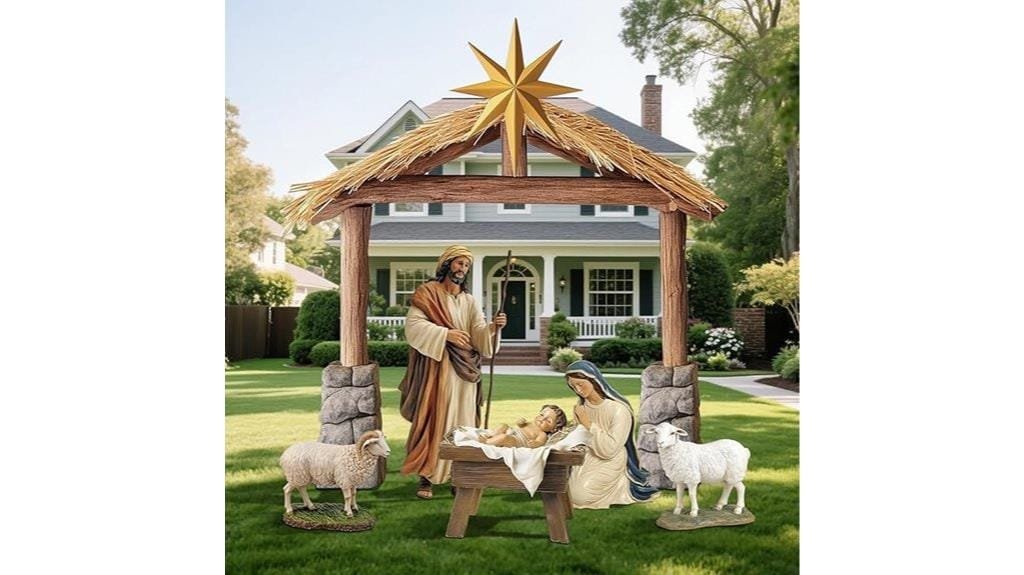 large outdoor nativity set