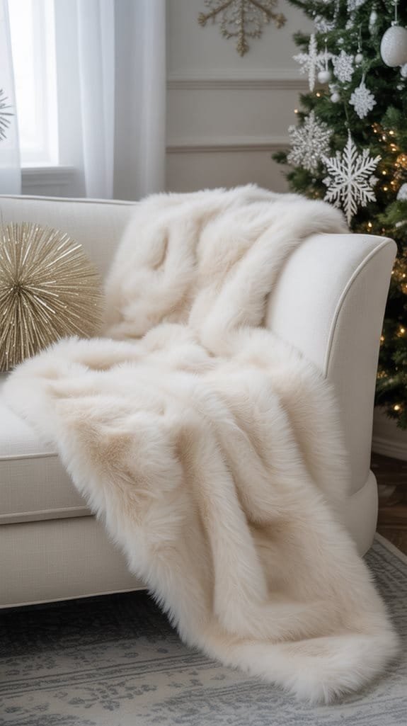 layered plush faux fur