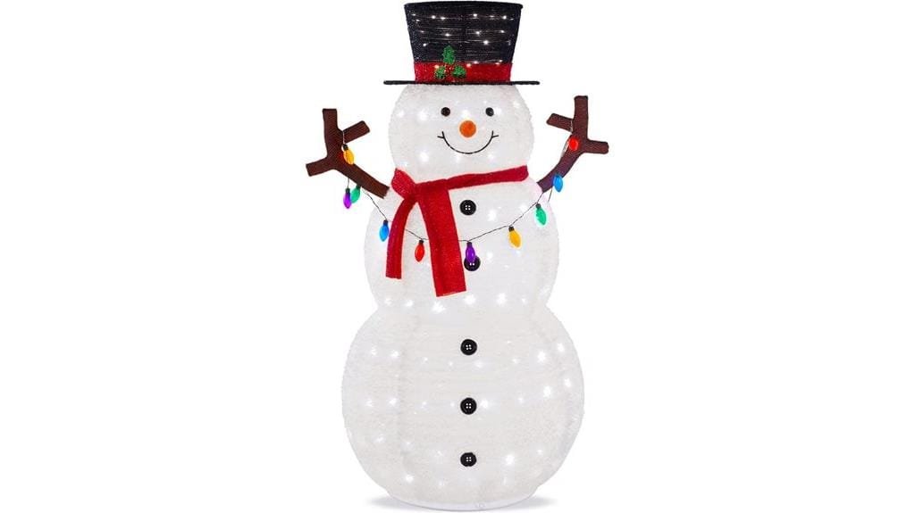 lighted christmas snowman decoration