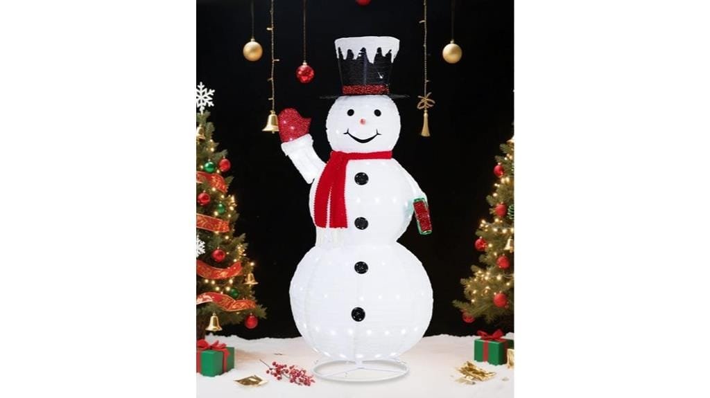 lighted outdoor christmas snowman