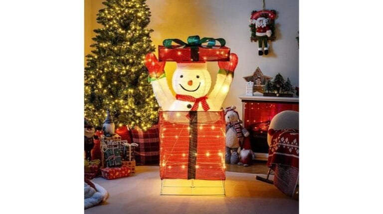 lighted snowman christmas decoration